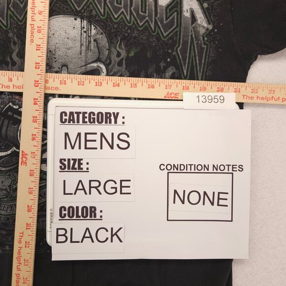 Grave Digger Monster Truck Graphic Short Sleeve Crew Neck Shirt Men Size L Black - Picture 7 of 9